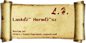 Laskó Hermész névjegykártya
